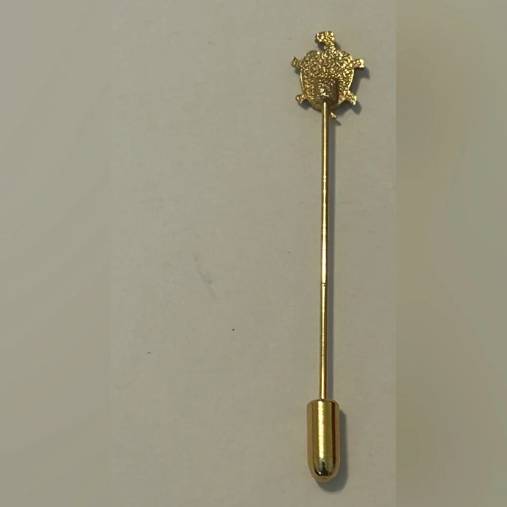 Turtle‎ Gold Tone Stick Pin Vintage